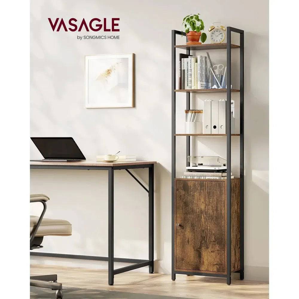 6-Tier Tall Bookcase with Adjustable Shelves