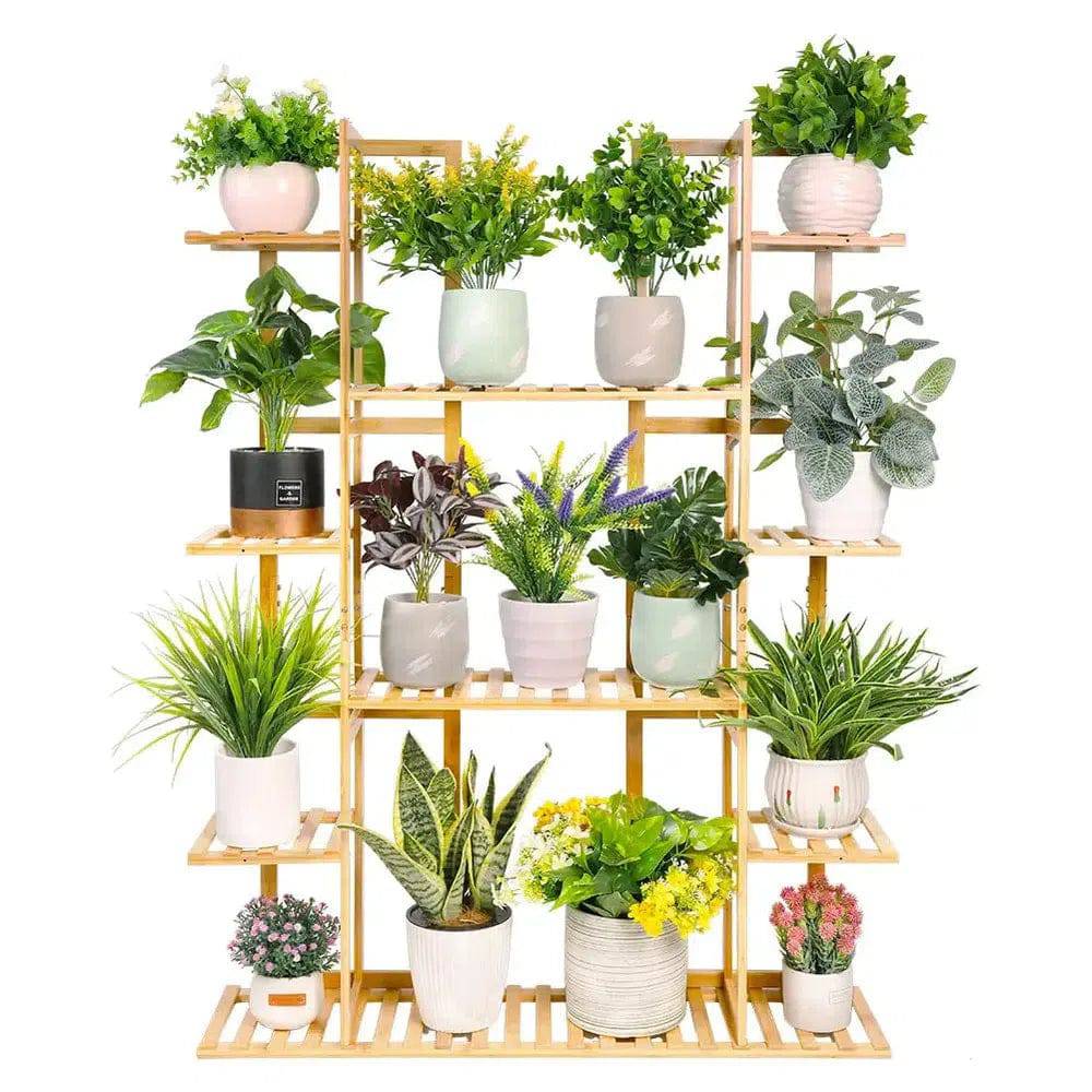 9-Tier Bamboo Plant Stand