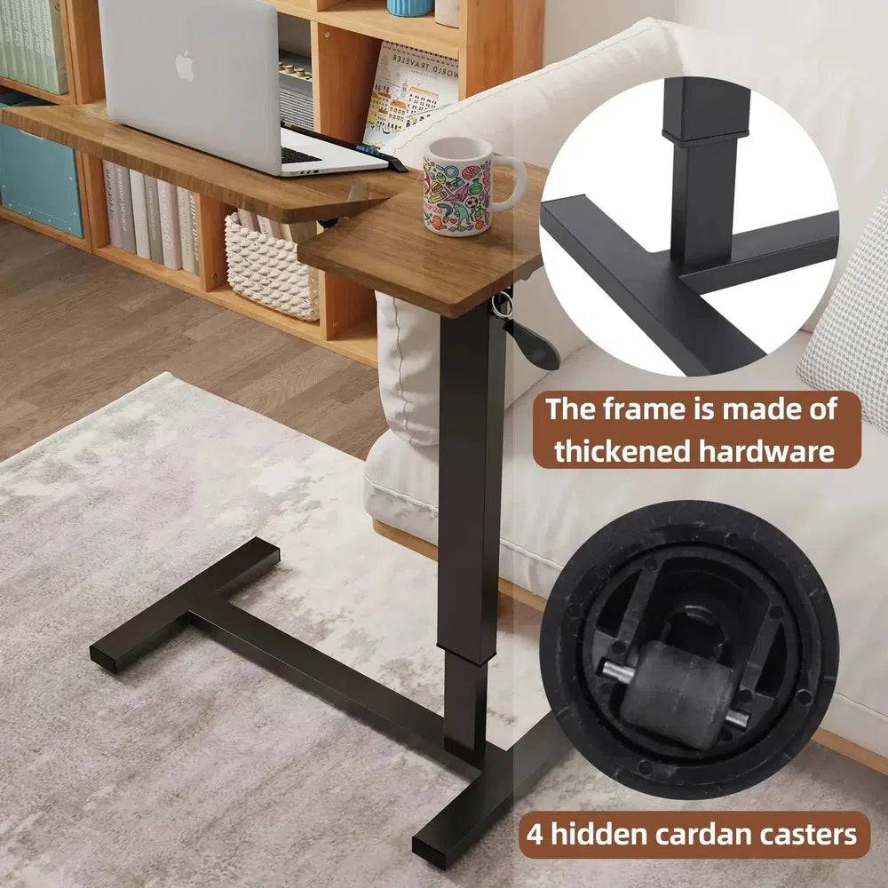 Adjustable Overbed Table with Wheels