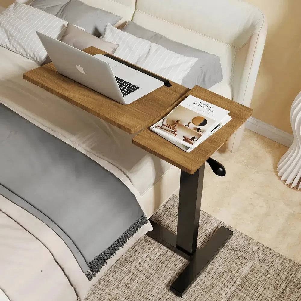 Adjustable Overbed Table with Wheels