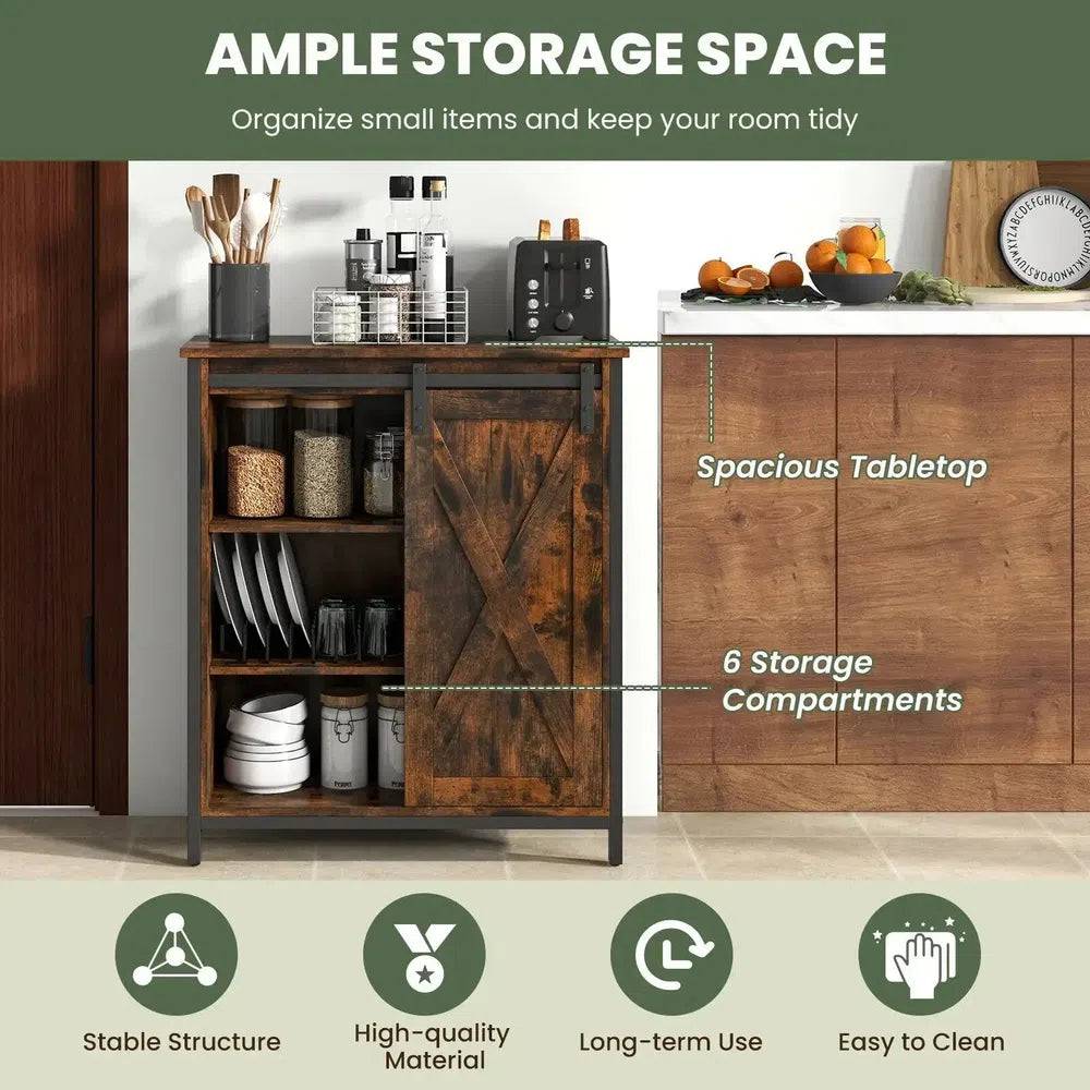 Farmhouse Storage Sideboard Cabinet