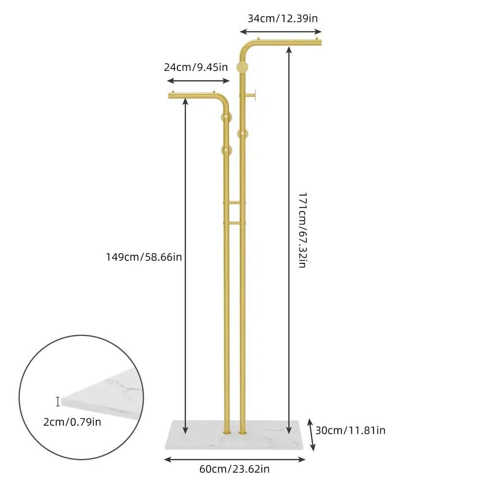 Floor Standing Coat Stand with Granite Base