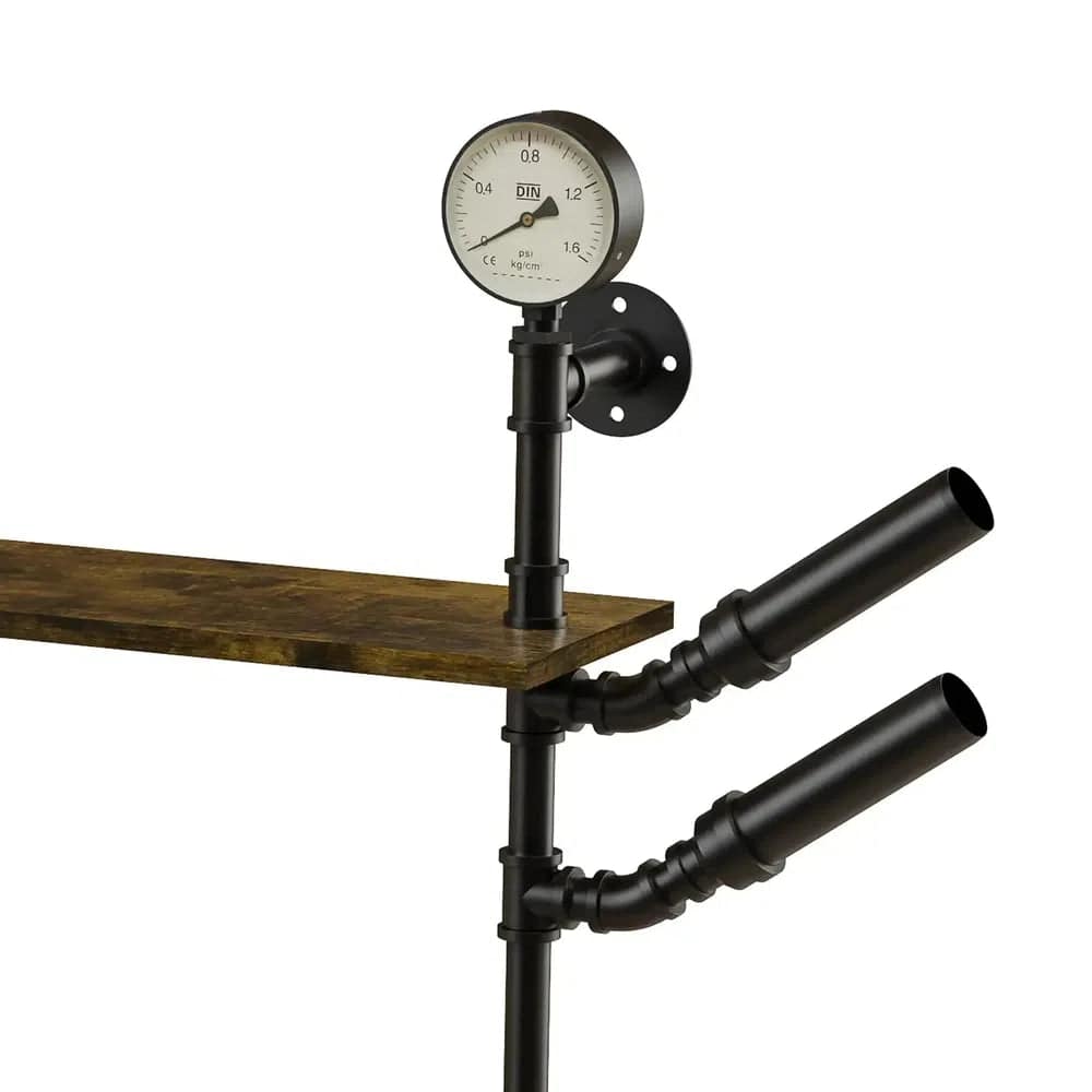 Industrial Pipe Bar Wall Liquor Shelf