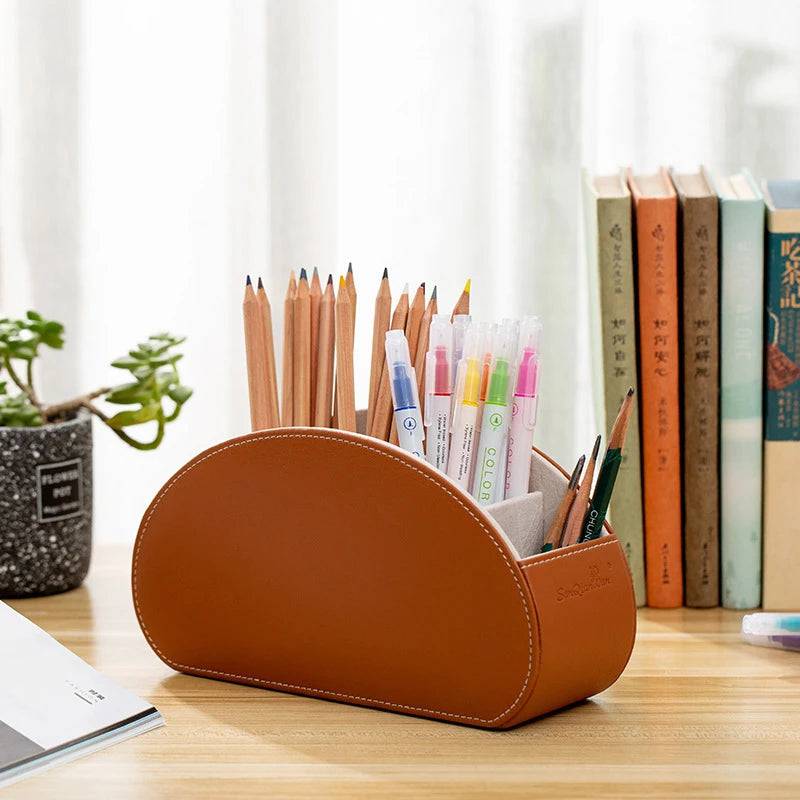 Leather Remote Control Storage Box