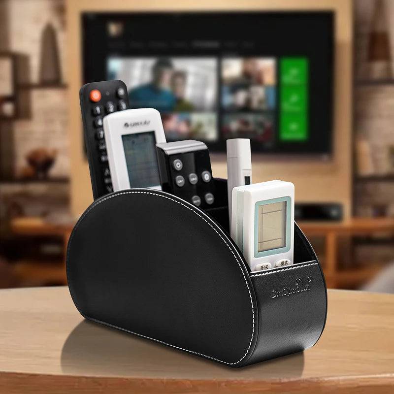 Leather Remote Control Storage Box