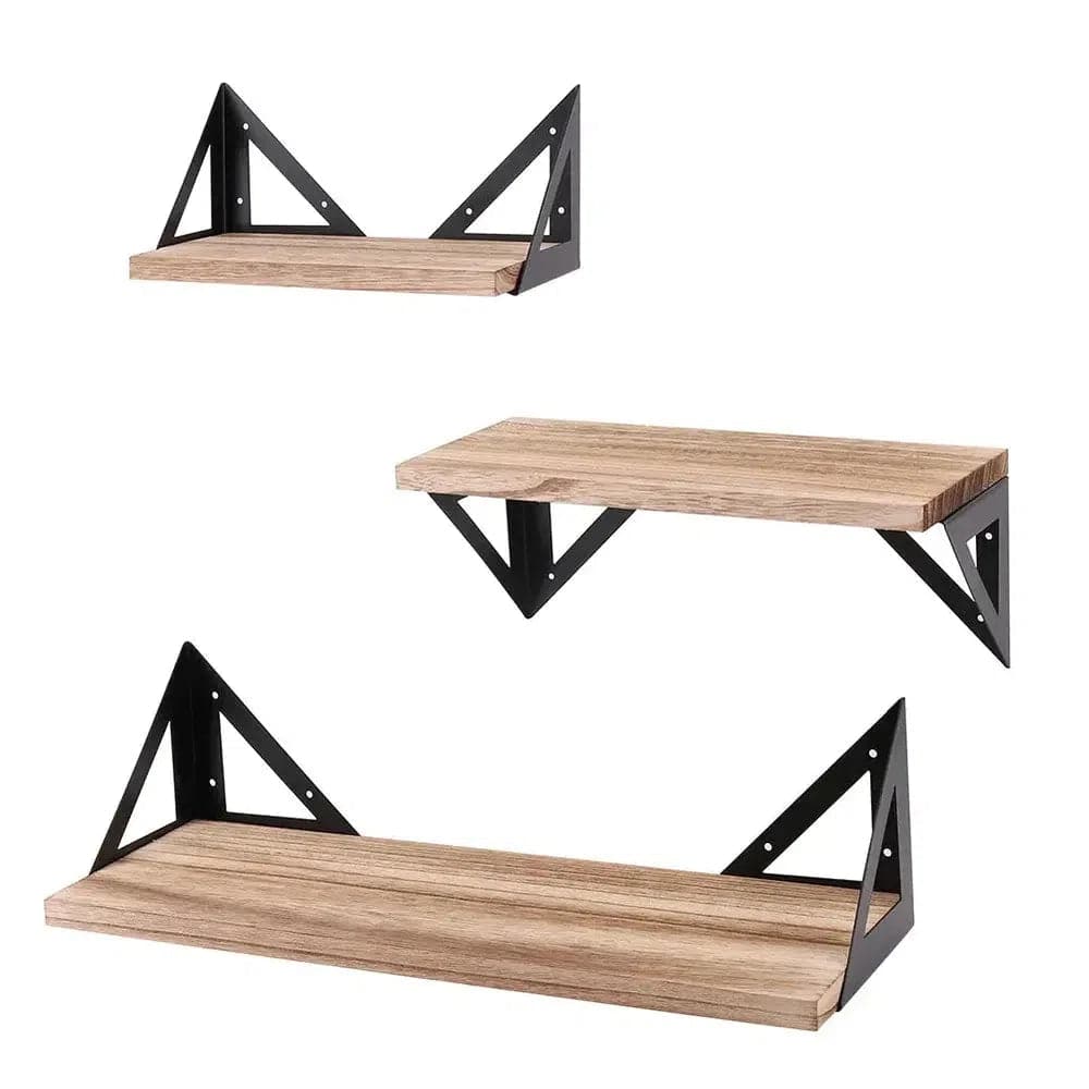 Rustic 3-Tier Wall Floating Shelf