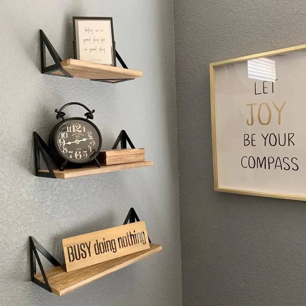 Rustic 3-Tier Wall Floating Shelf