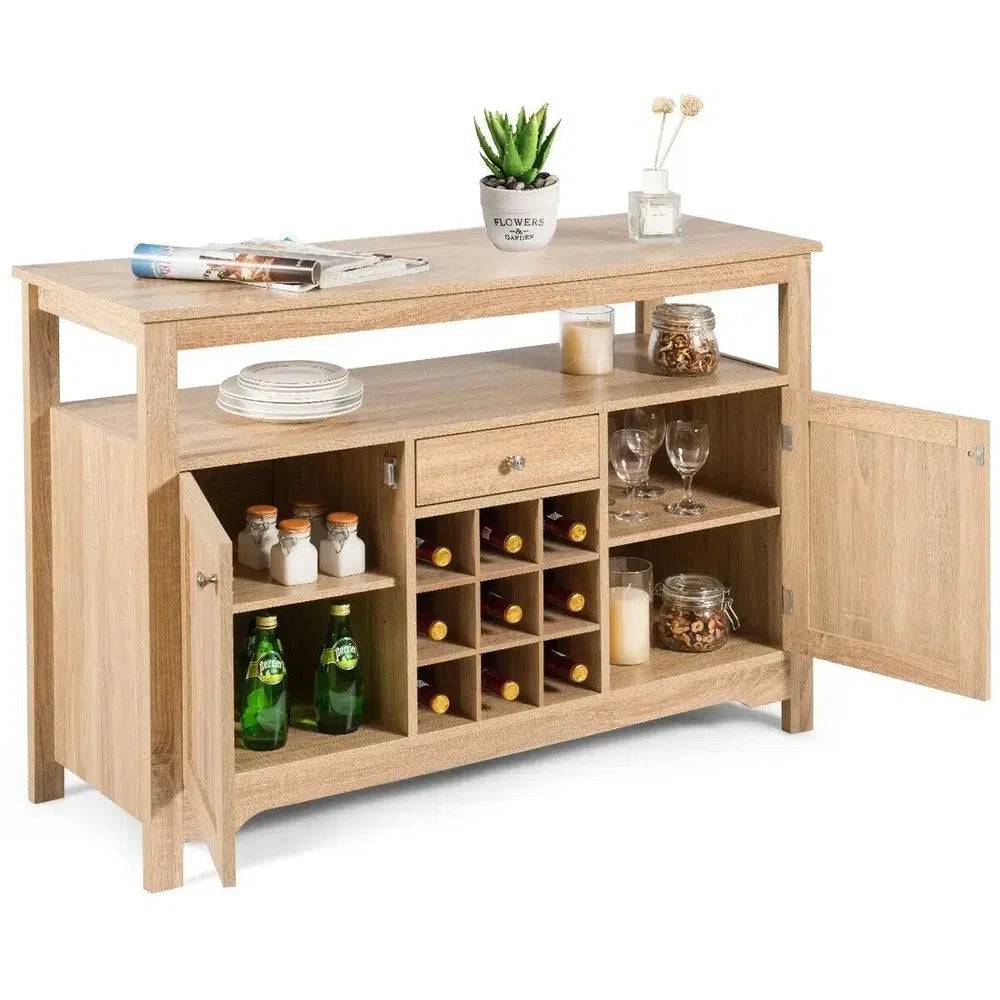 Rustic Kitchen Sideboard with Wine Rack