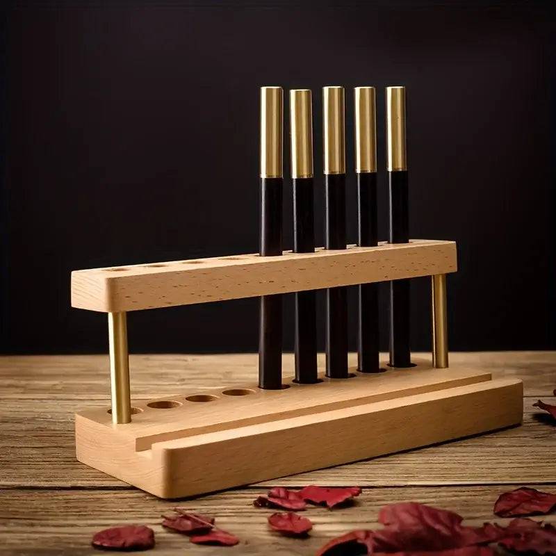 Walnut Wood Multifunction Desk Organiser