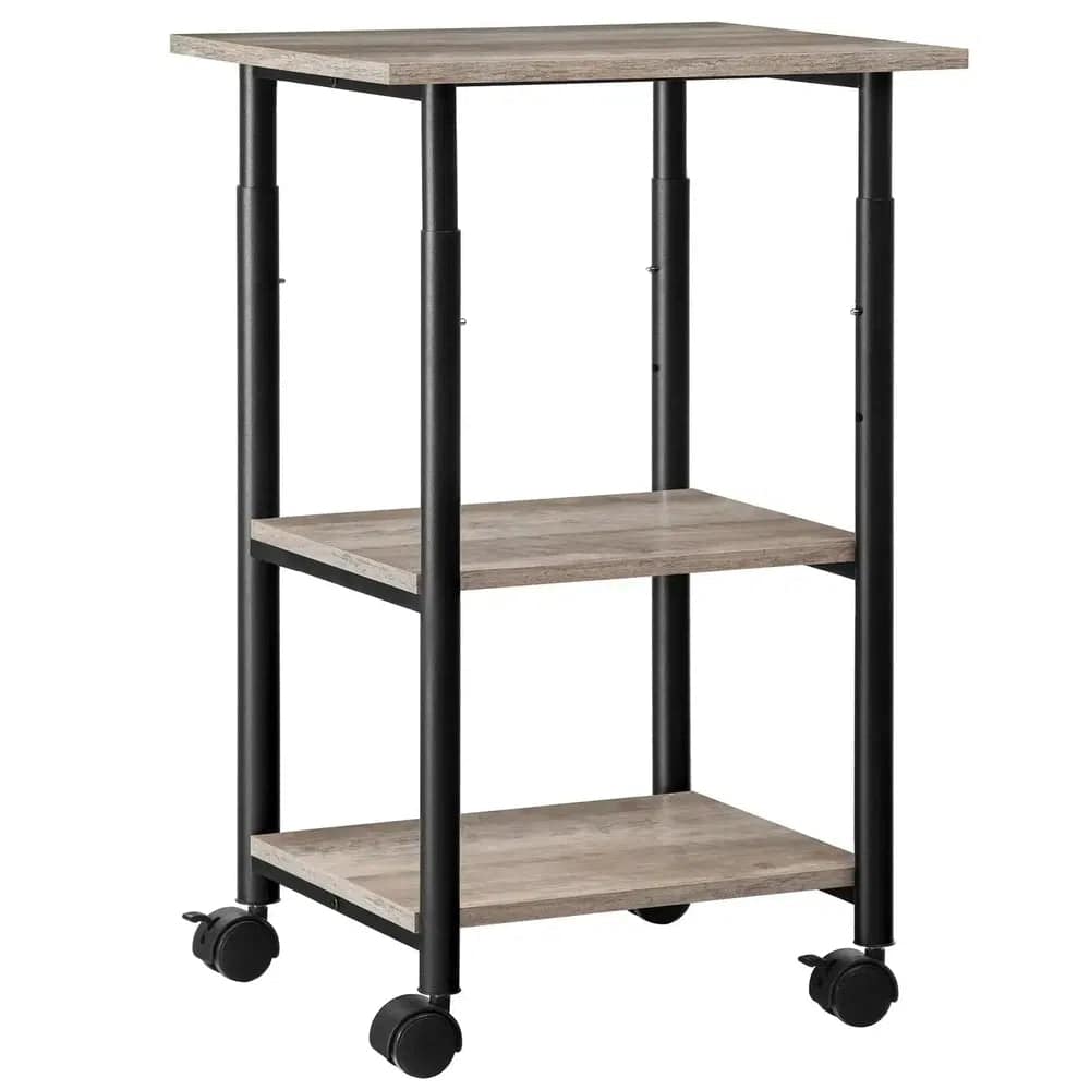 3-Tier Printer Table with Adjustable Height