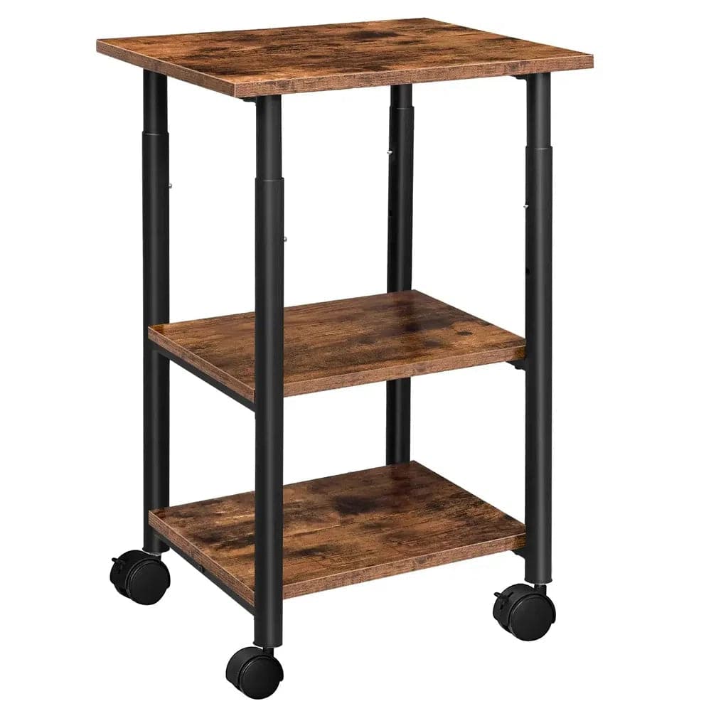 3-Tier Printer Table with Adjustable Height