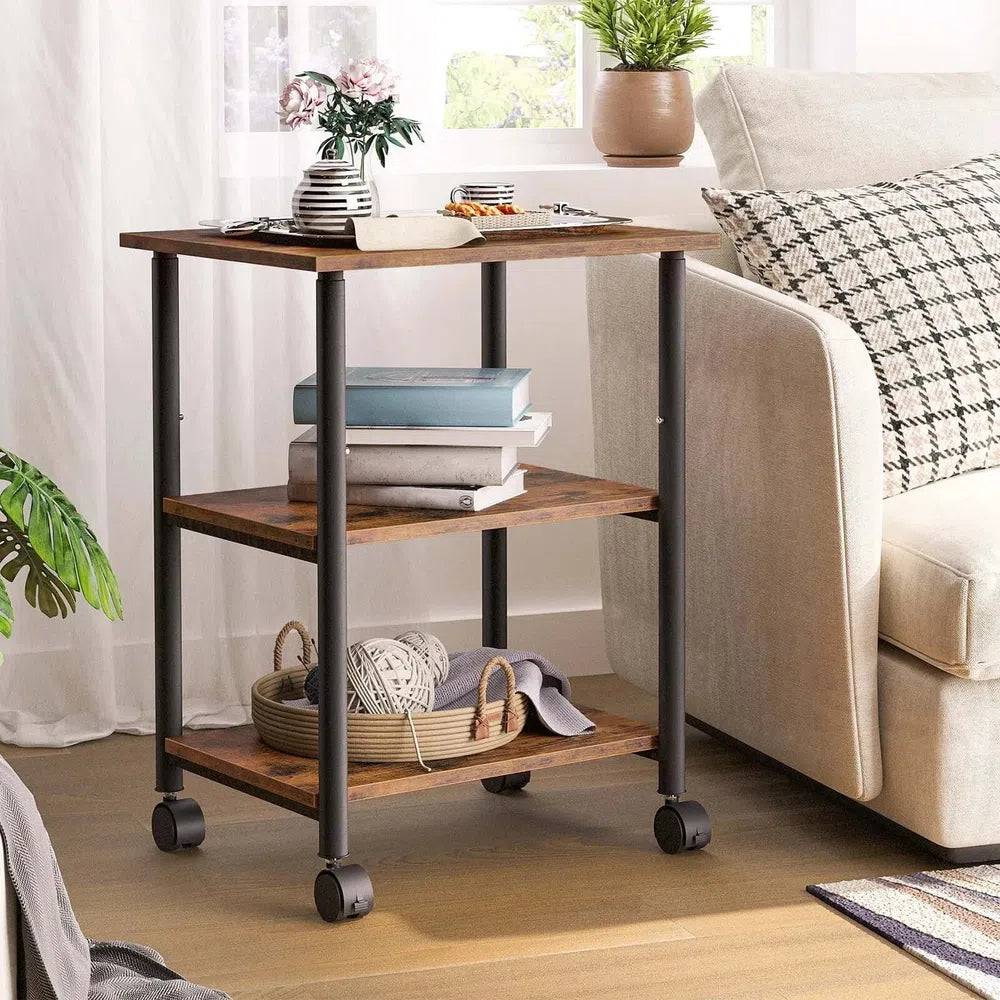 3-Tier Printer Table with Adjustable Height