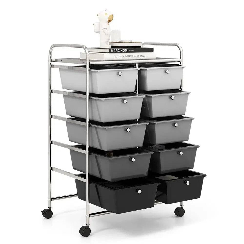10 Drawers Rolling Utility Storage Cart