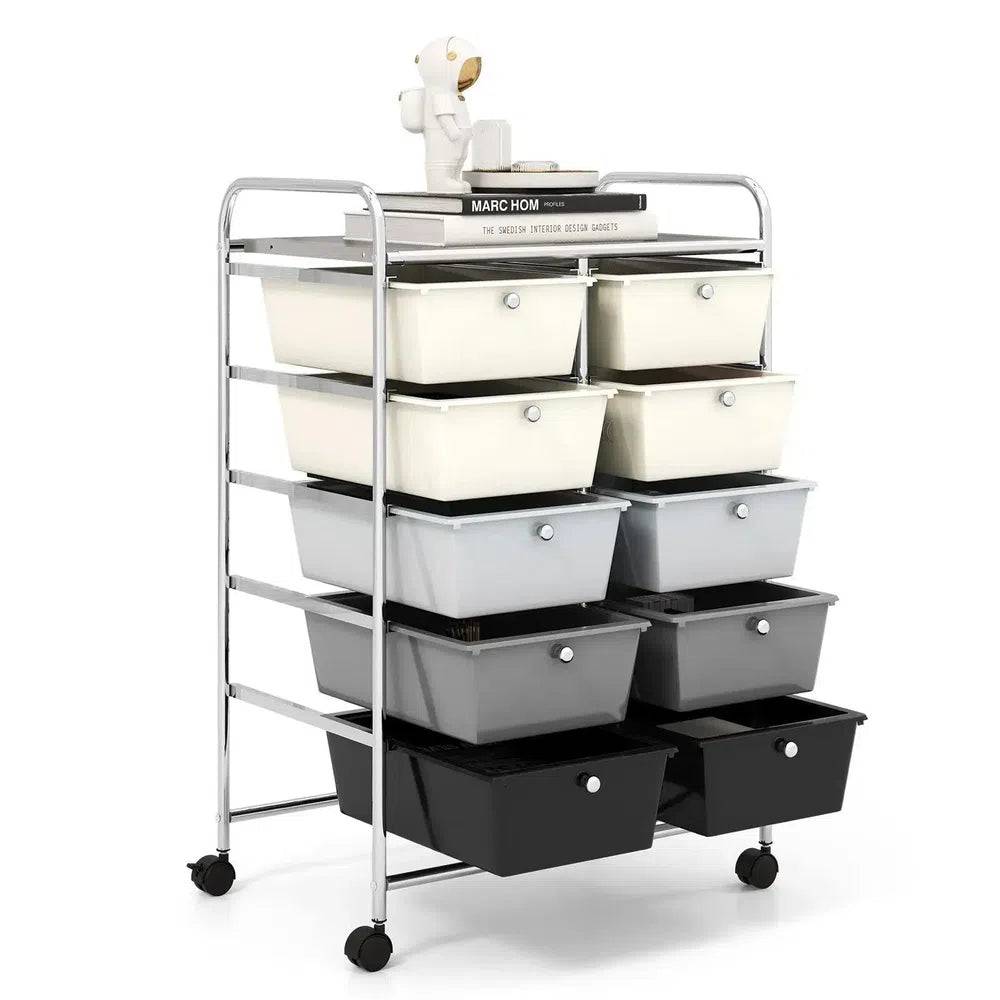 10 Drawers Rolling Utility Storage Cart