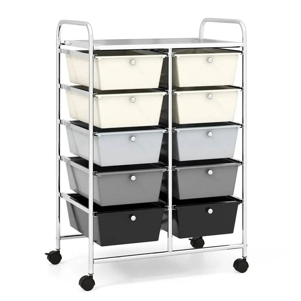 10 Drawers Rolling Utility Storage Cart