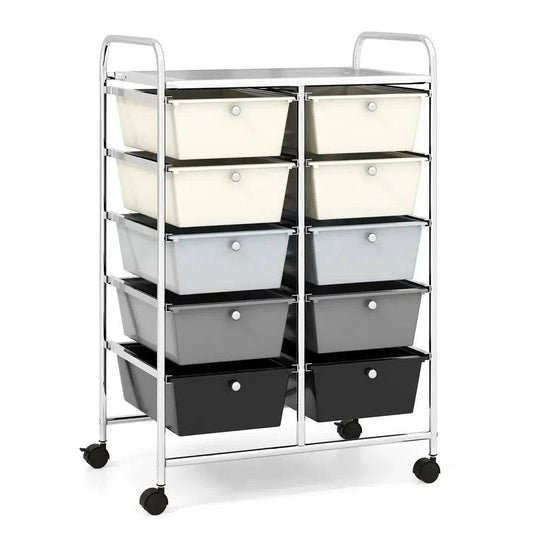 10 Drawers Rolling Utility Storage Cart