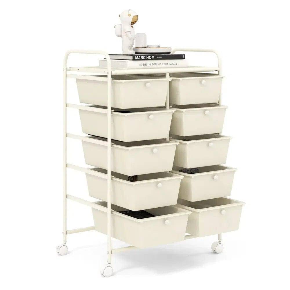 10 Drawers Rolling Utility Storage Cart