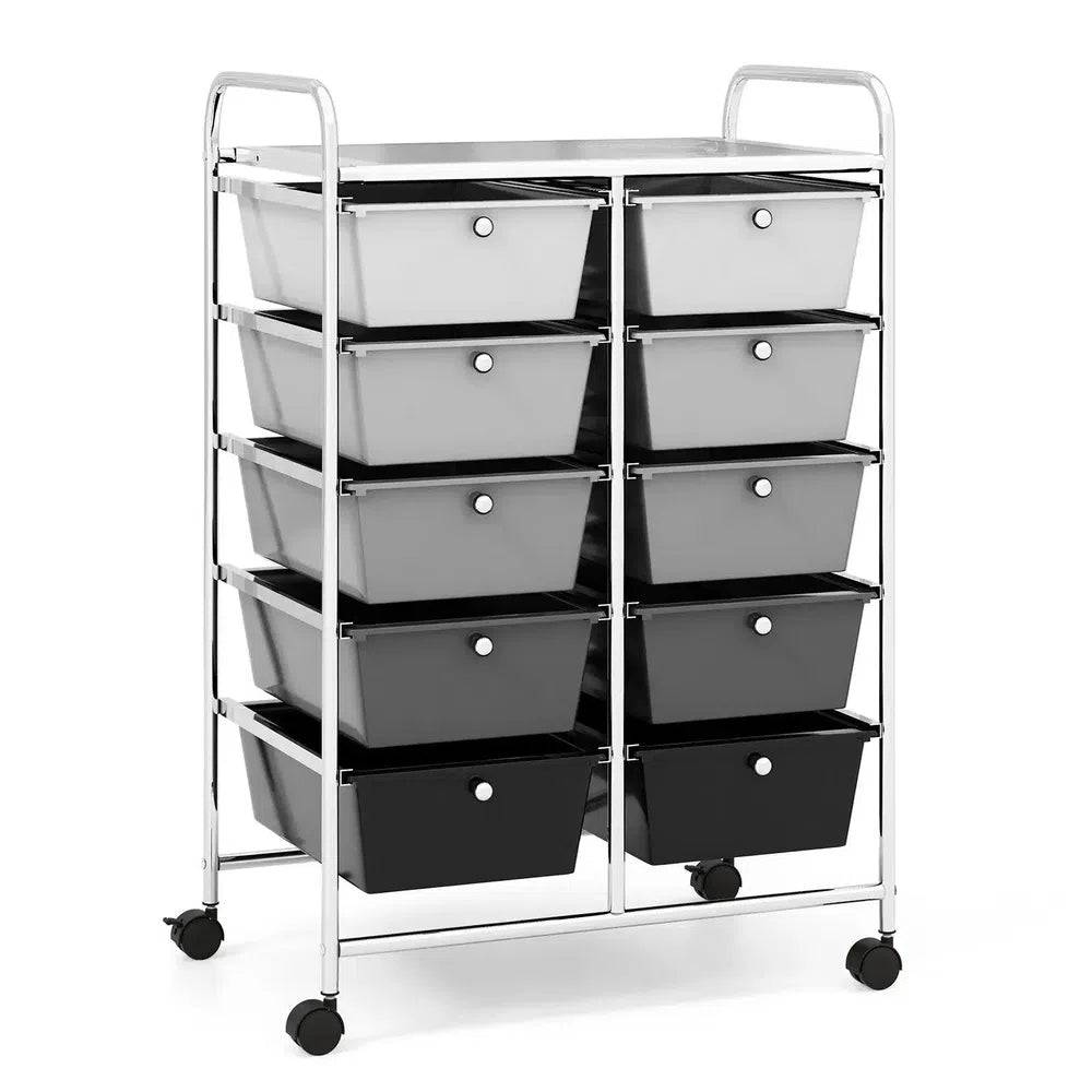 10 Drawers Rolling Utility Storage Cart