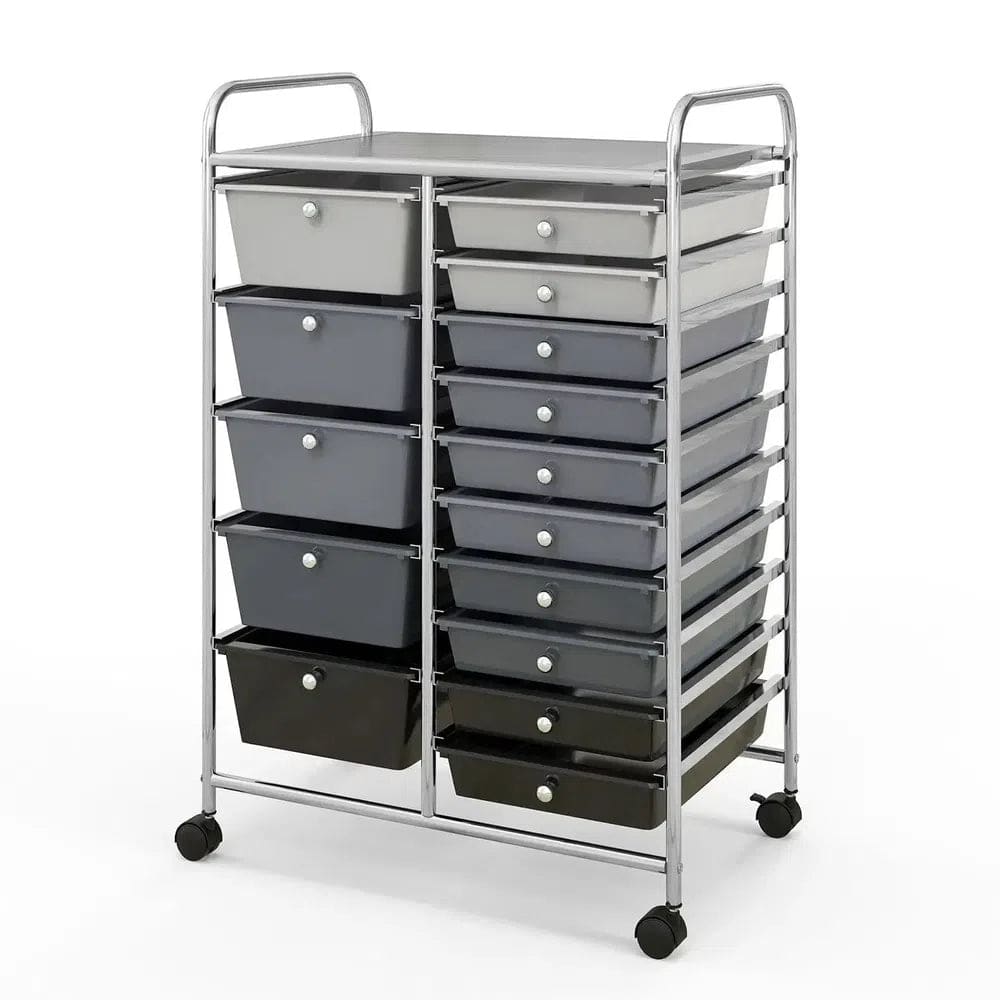 15 Drawers Rolling Utility Storage Cart