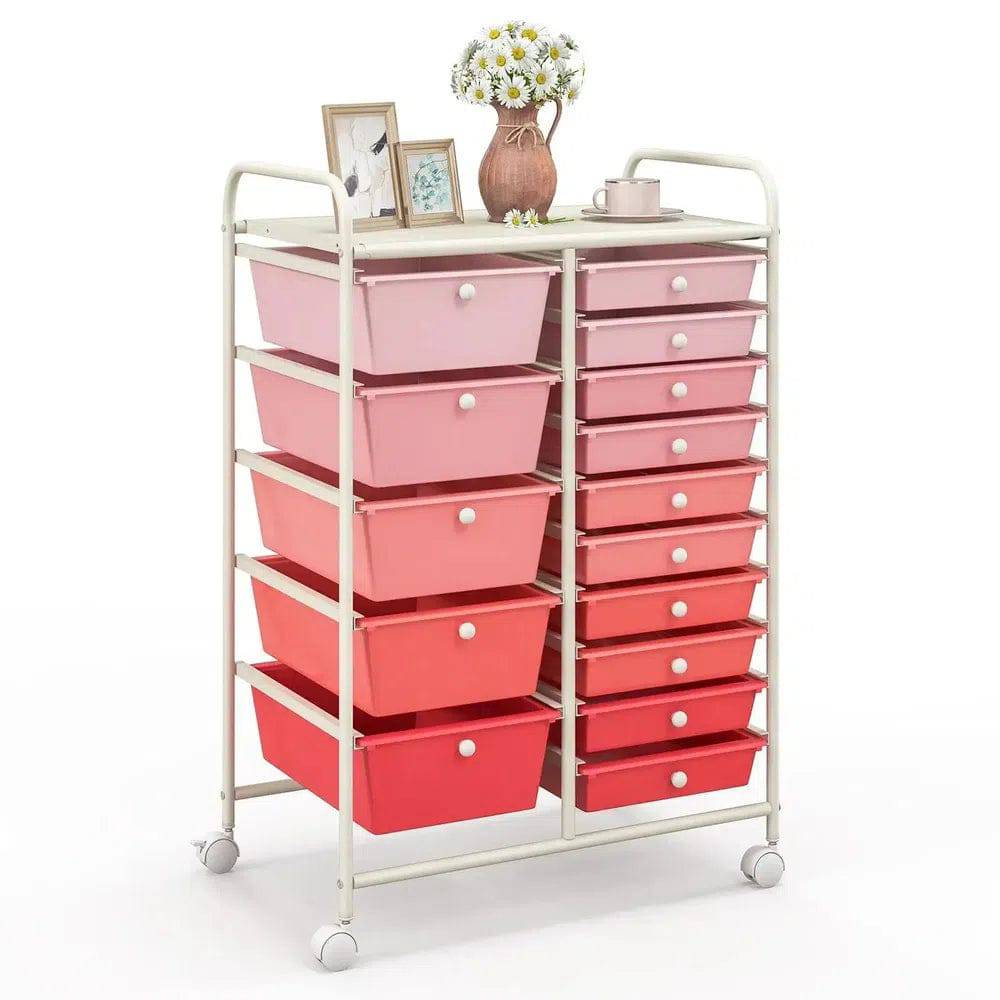 15 Drawers Rolling Utility Storage Cart