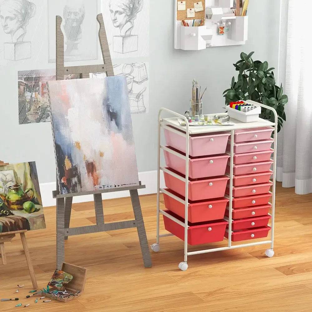 15 Drawers Rolling Utility Storage Cart
