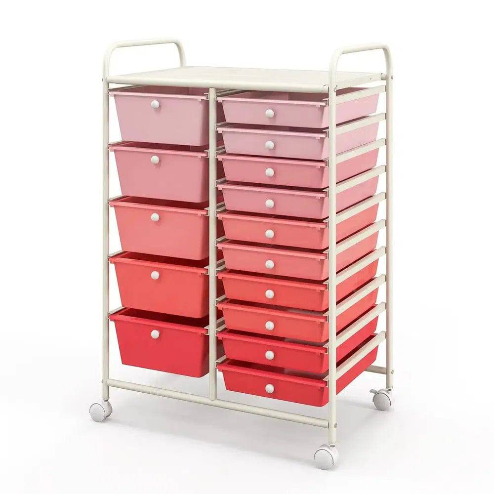 15 Drawers Rolling Utility Storage Cart