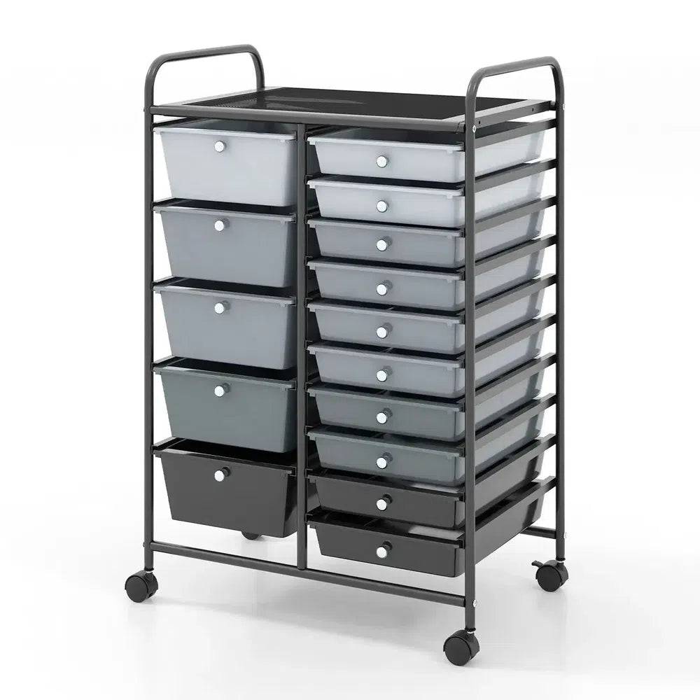 15 Drawers Rolling Utility Storage Cart