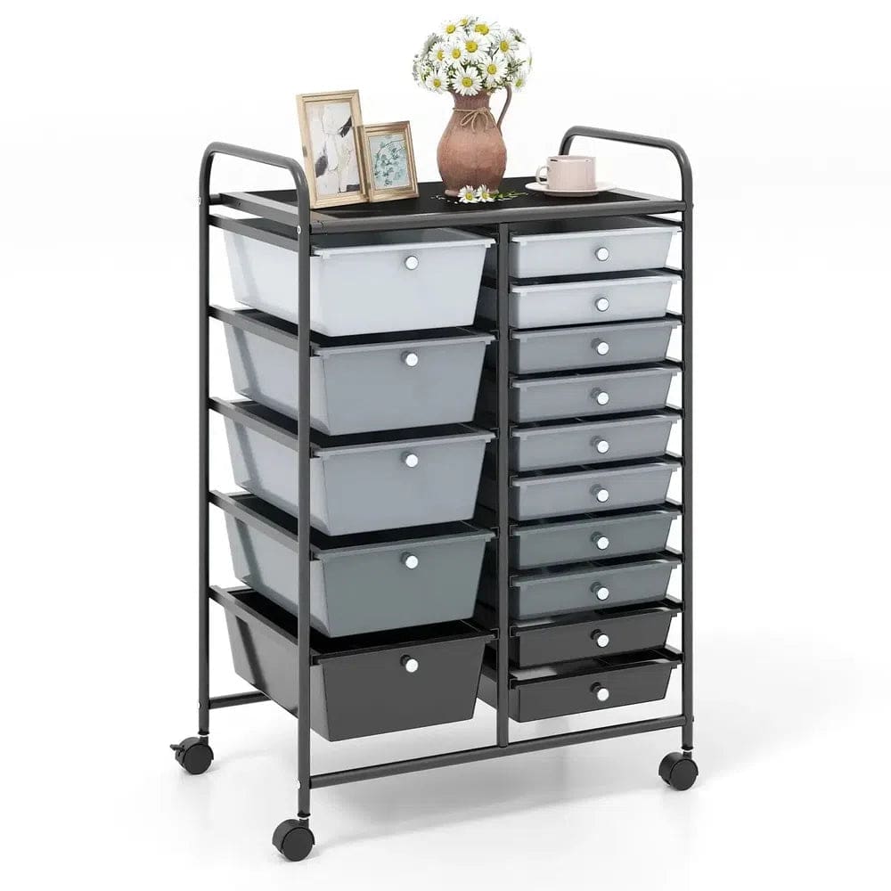 15 Drawers Rolling Utility Storage Cart