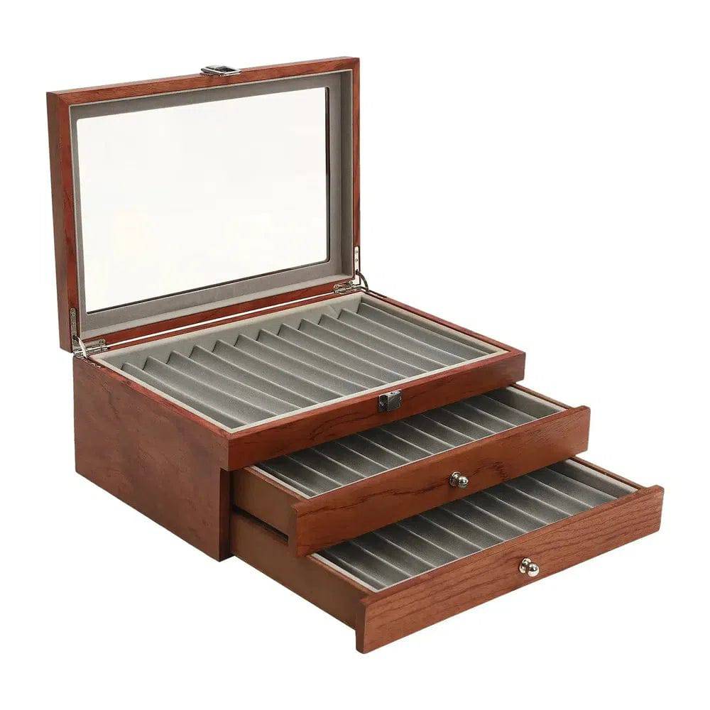3-Tier 34 Slot Fountain Pen Display Case