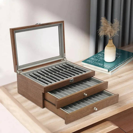 3-Tier 34 Slot Fountain Pen Display Case