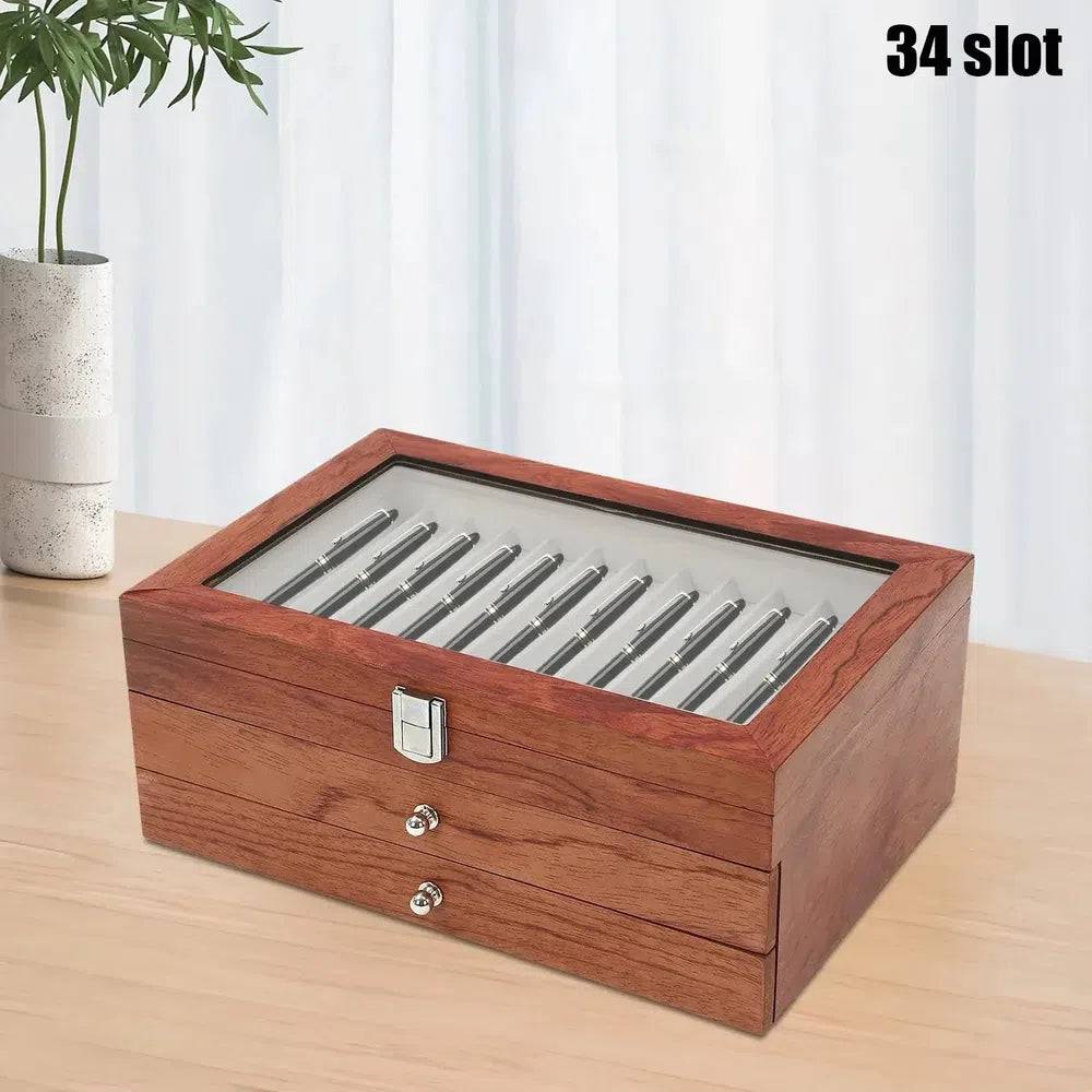 3-Tier 34 Slot Fountain Pen Display Case
