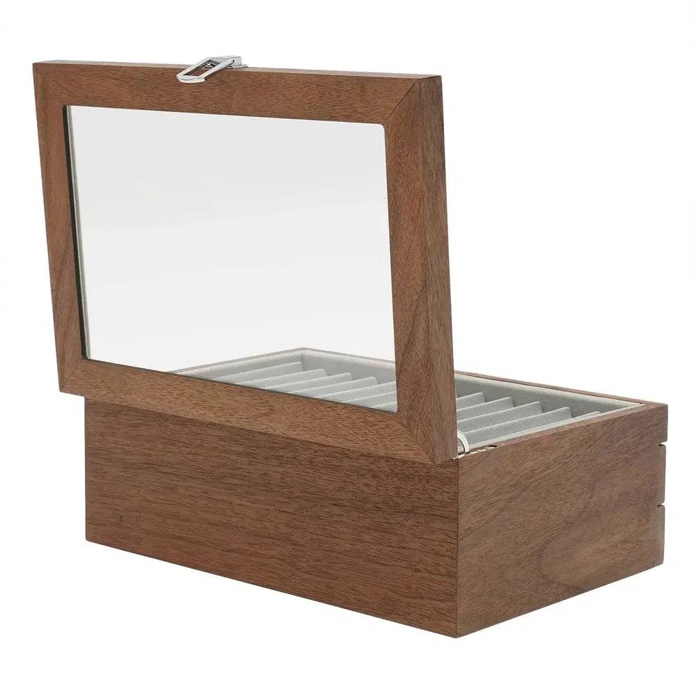 34 Slots Walnut Wood Fountain Pen Display Case