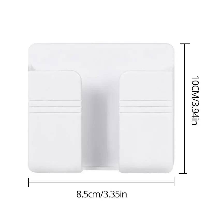 White Wall Mount Phone Plug Holder