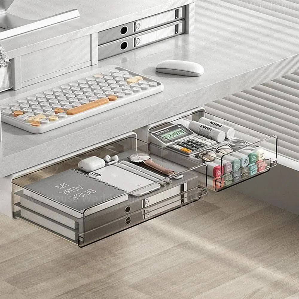 Under-Desk Adhesive Drawer Organiser