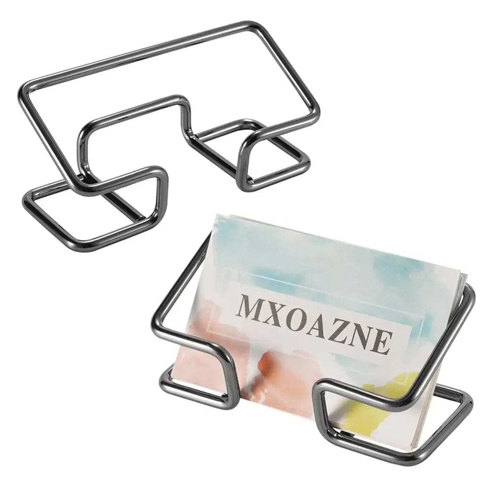 Modern Metal Desktop Business Card Holder