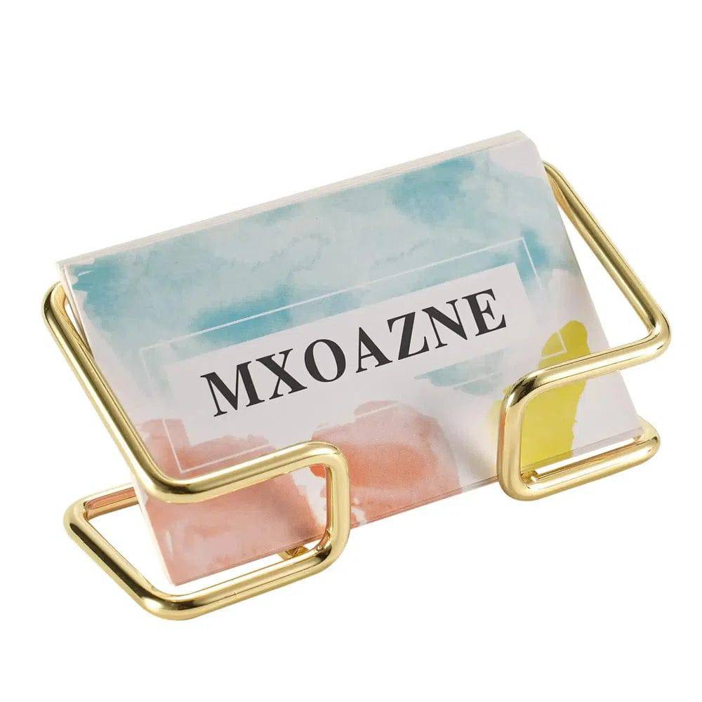 Modern Metal Desktop Business Card Holder