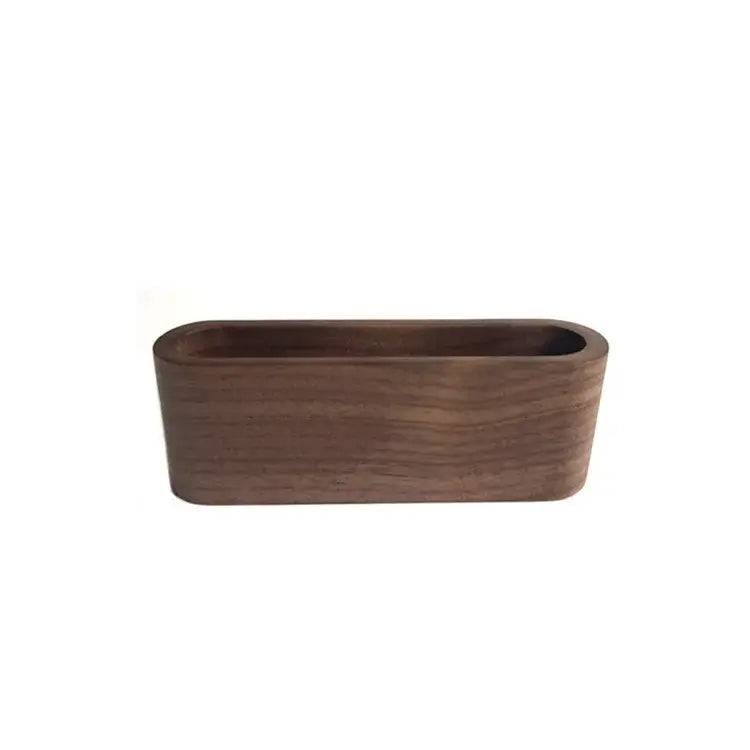 Wooden Business Card Holder Desk Organiser