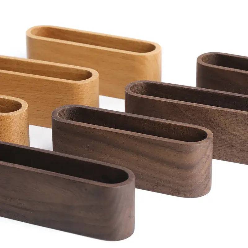 Wooden Business Card Holder Desk Organiser