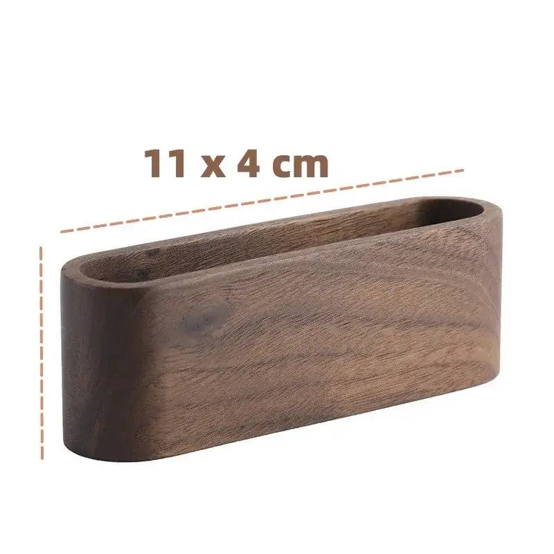 Wooden Business Card Holder Desk Organiser