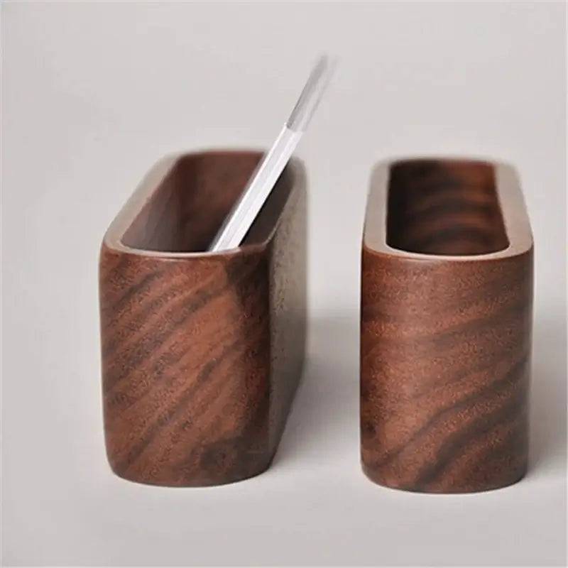 Wooden Business Card Holder Desk Organiser