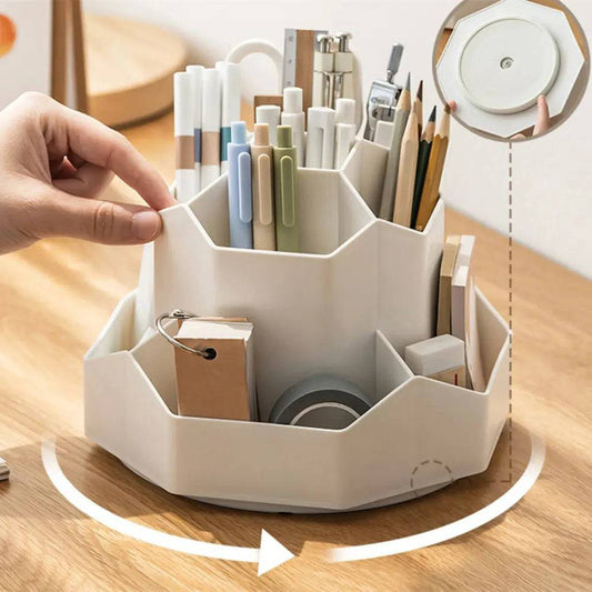 360° Rotatable Pen Holder Large Capacity Desk Organiser
