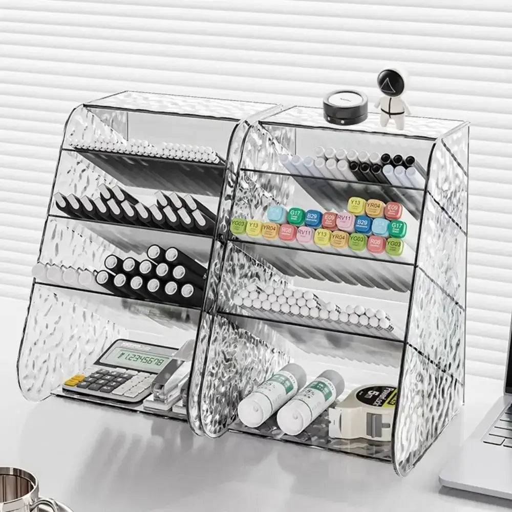 Transparent Plastic Pen Holder & Storage Box