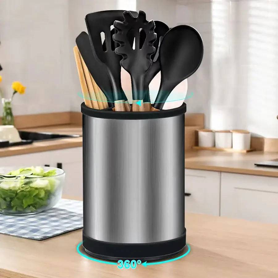 Rotatable Stainless Steel Kitchen Storage Barrel