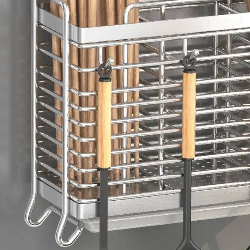 Kitchen Hanging Stainless Steel Cutlery Holder