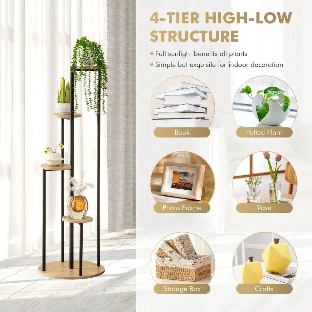 Metal Corner Plant Stand for Potted Plants