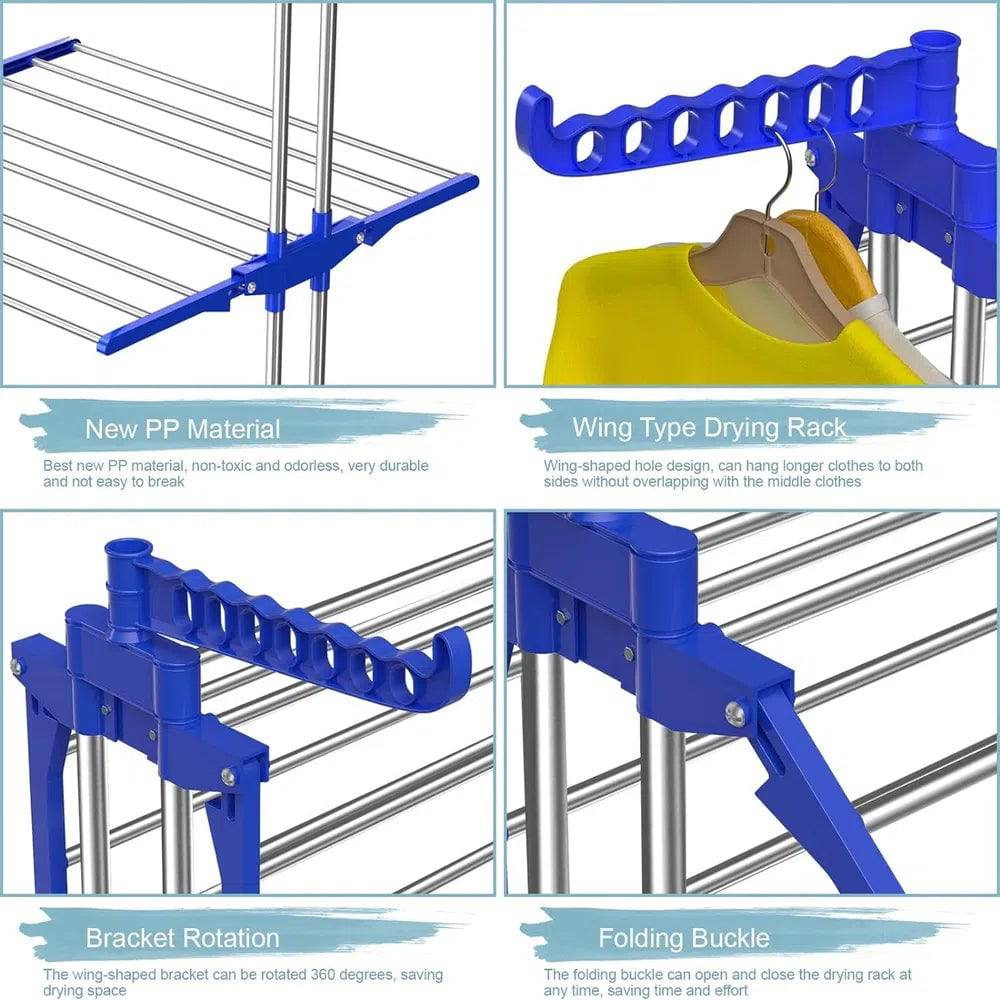 3-Tier Stainless Foldable Garment Hanger