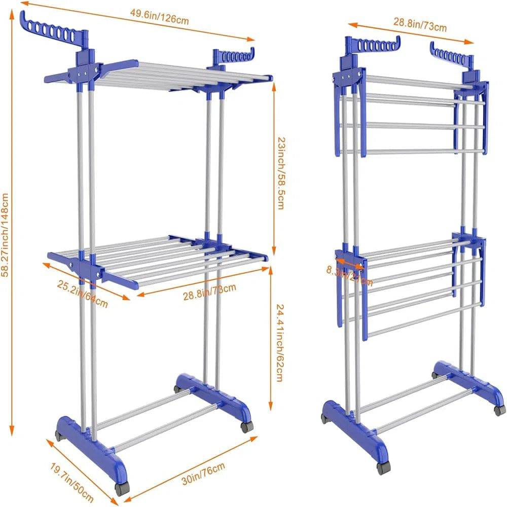 3-Tier Stainless Foldable Garment Hanger