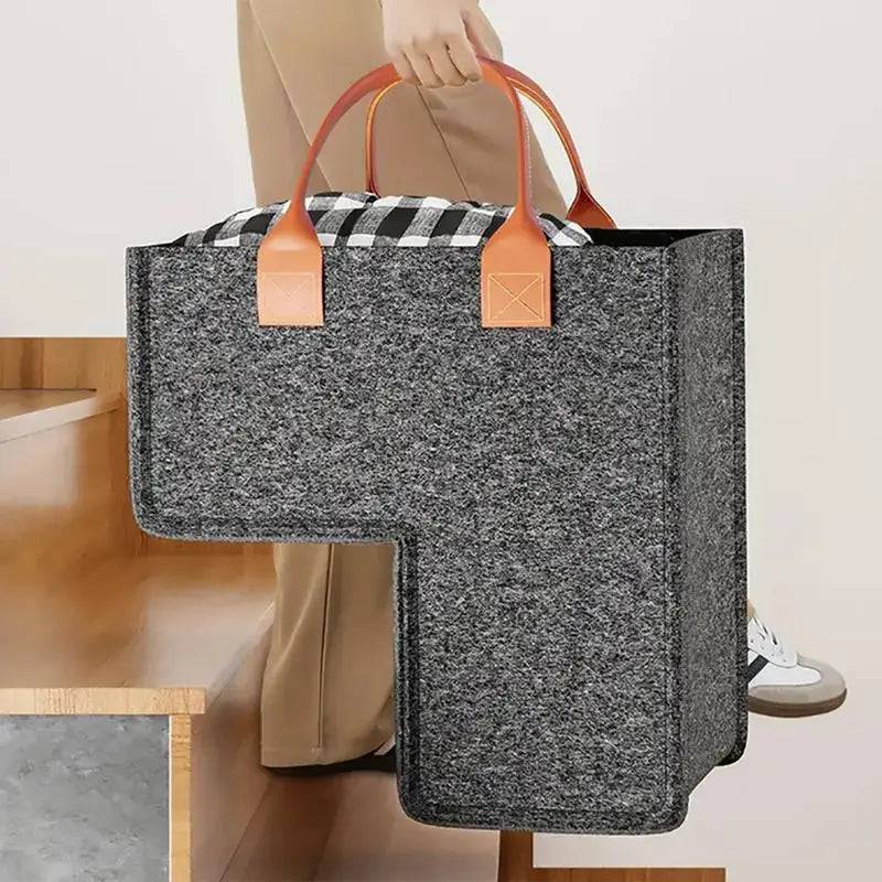 L-Shaped Stair Laundry Basket