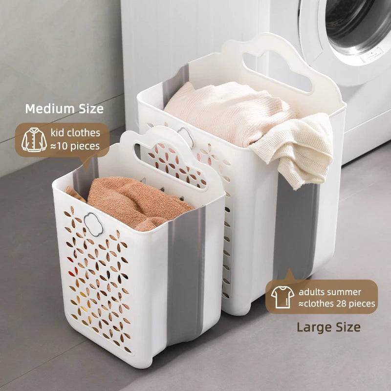 Wall-Mounted Folding Bathroom Laundry Basket