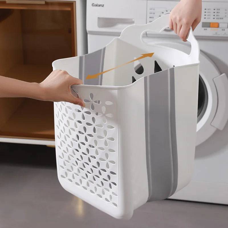 Wall-Mounted Folding Bathroom Laundry Basket